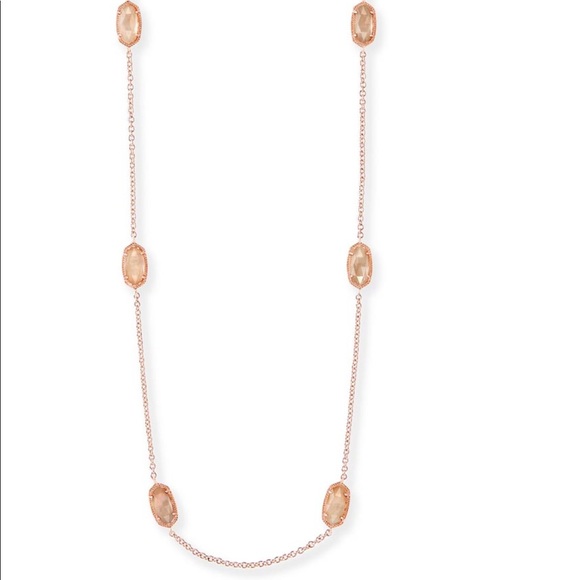 NWT Kendra Scott Kellie Long Necklace in Rose Gold - Picture 2 of 3